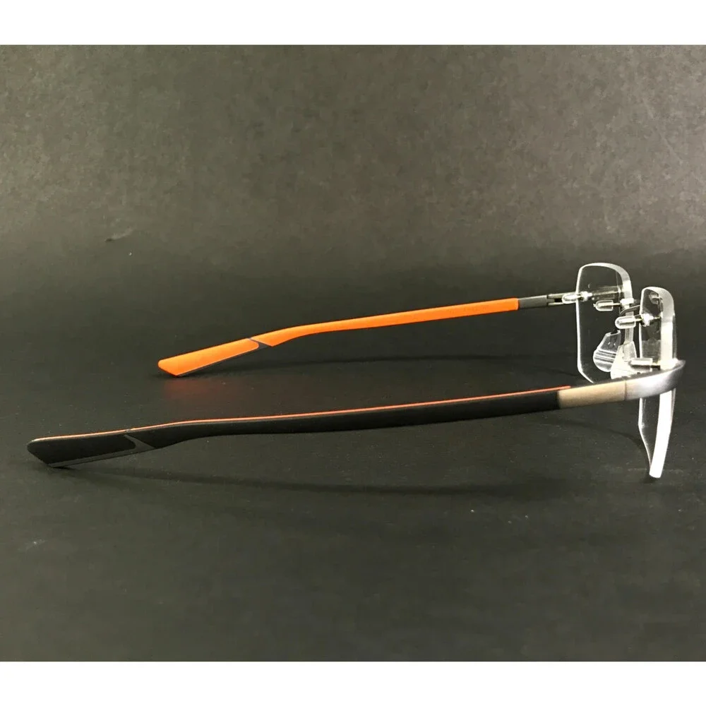 McLaren Eyeglasses Frames ML MS-85O02 C03 Black Orange Gray Square 54-17-145